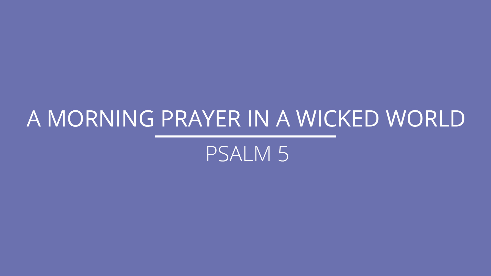 a morning prayer